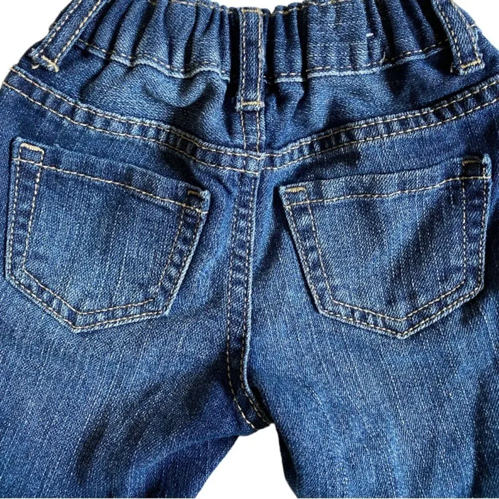 The Children's Place Toddler Girls Denim Shortie Shorts Size 12-18 M Mid Wash